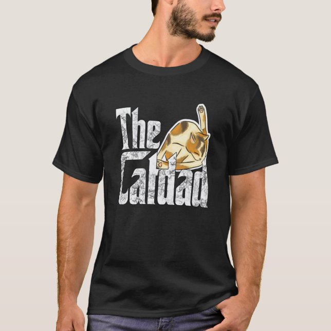 Cat Father The Catfather Crazy Cat Dad Papa T-Shirt (Front)