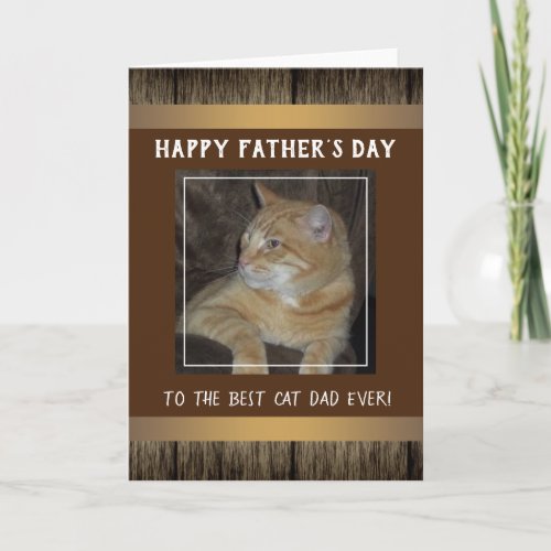 Cat Fathers Day One photo Card