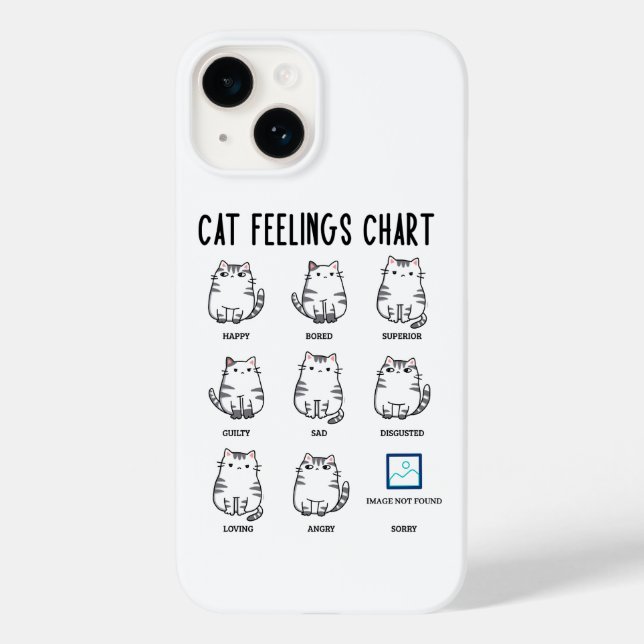 Cat Feelings Chart Case-Mate iPhone Case (Back)