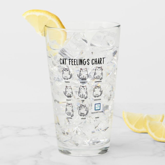 Cat Feelings Chart Glass (Front Ice)