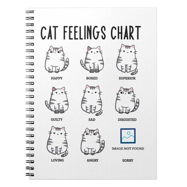Cat Feelings Chart Notebook (Front)