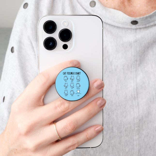 Cat Feelings Chart PopSocket (Hand)