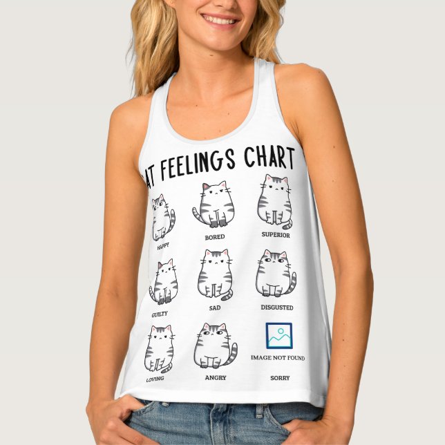 Cat Feelings Chart Tank Top (Front)