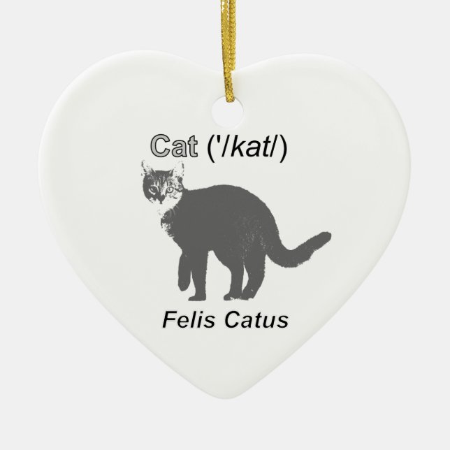 Cat Felis Catus Ceramic Ornament (Front)