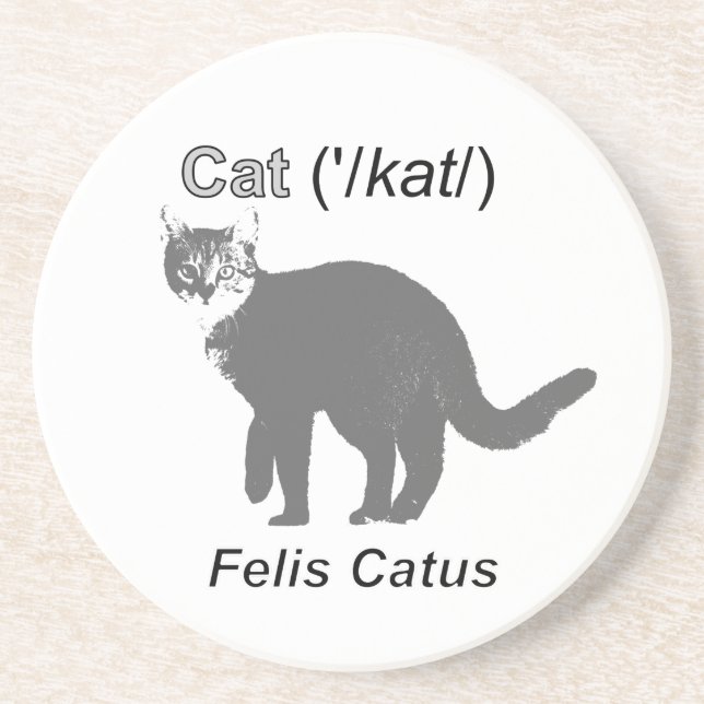 Cat Felis Catus Drink Coaster (Front)