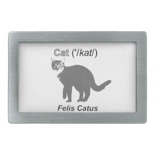 Cat Felis Catus Rectangular Belt Buckle