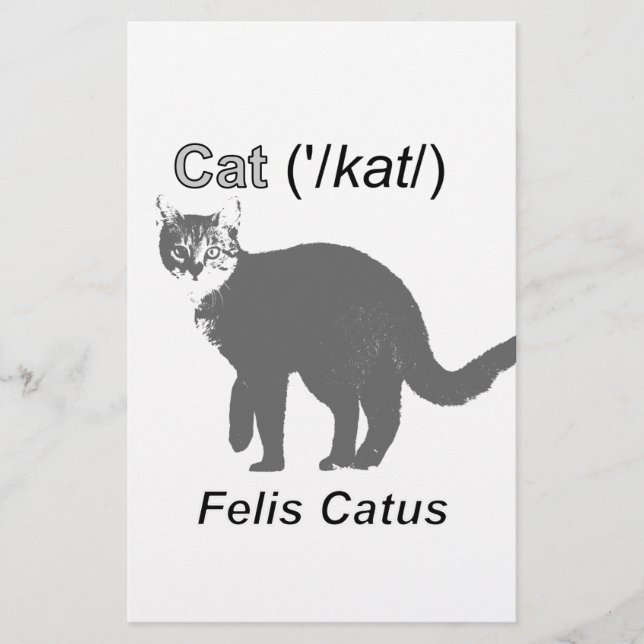 Cat Felis Catus Stationery (Front)
