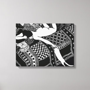 Cat Felix Vallotton Lady Bed Laziness La Paresse Canvas Print