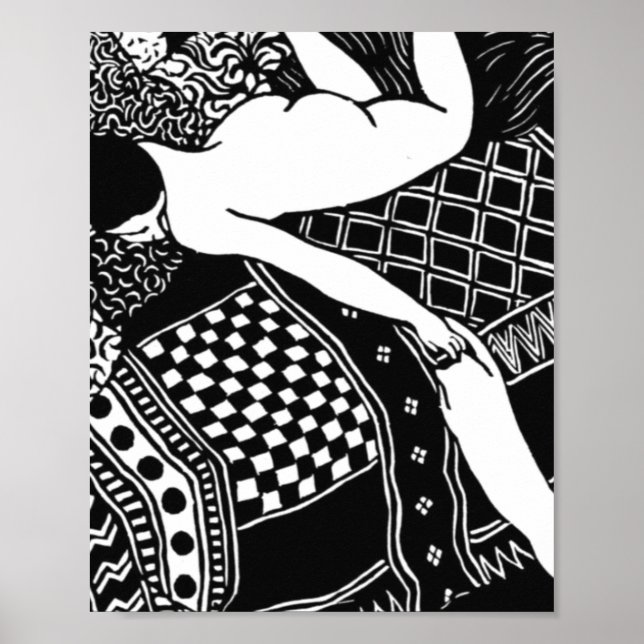 Cat Felix Vallotton Lady Bed Laziness La Paresse Poster (Front)