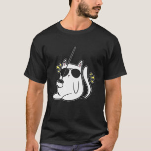 Cat Fencing Cat Wearing Sunglasses Fencing T-Shirt