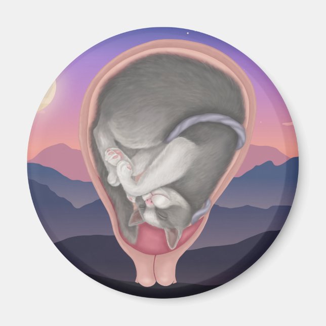 Cat Fetus Magnet (Front)