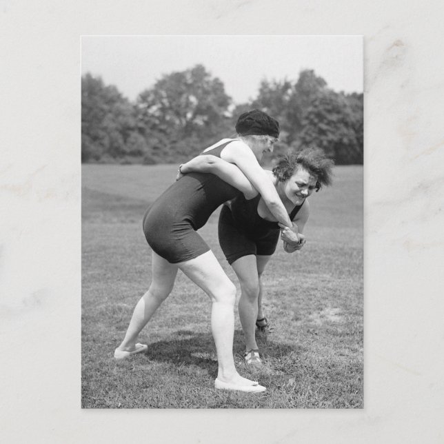 Cat Fight, early 1900s Postcard (Front)