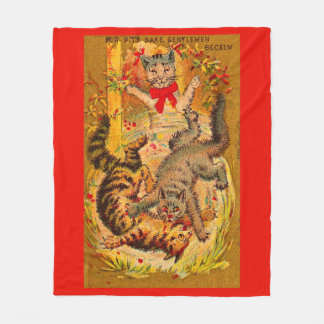 cat fight fleece blanket
