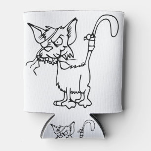 Cat Fight Injured Animal Bandage Feline Domestic Can Cooler