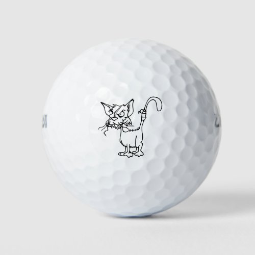 Cat Fight Injured Animal Bandage Feline Domestic Golf Balls