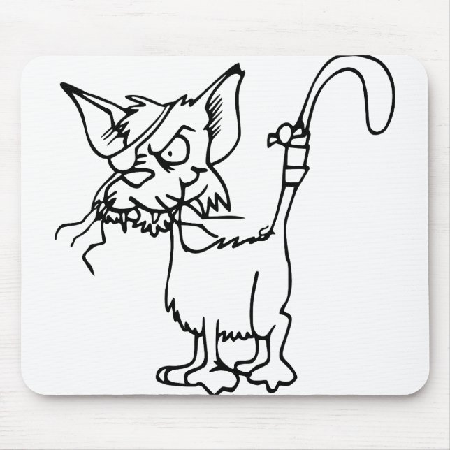 Cat Fight Injured Animal Bandage Feline Domestic Mouse Pad (Front)