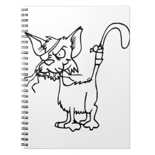 Cat Fight Injured Animal Bandage Feline Domestic Notebook