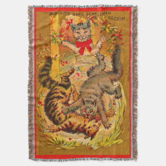 cat fight throw blanket