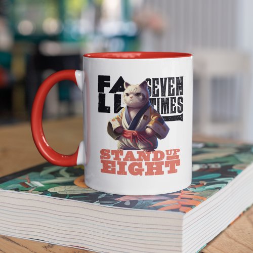 Cat Fighter Quote Mug