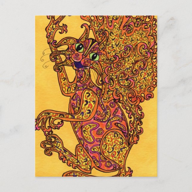 Cat Fire Fairy Postcard (Front)