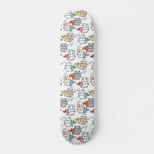 Cat Fish Illustration Skateboard