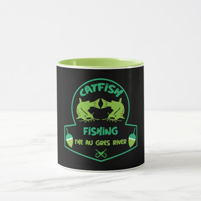 Cat Fishing  Au Gres Mug (Center)