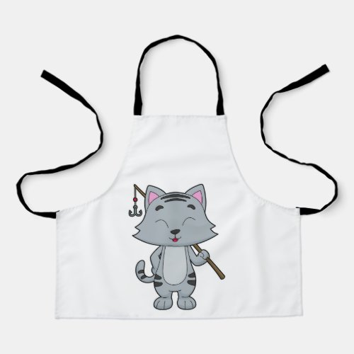 Cat Fishing Fisher Finshing rod Apron