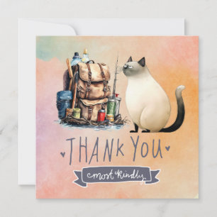 CAT Fishing lovers Thank You Card