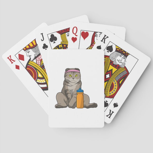Cat Fitness Drinking mug Poker Cards (Back)