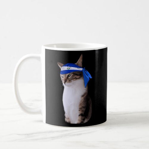 Cat Flag Of El Salvador Bandana Coffee Mug