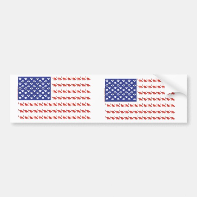 Cat-Flag-Tee Bumper Sticker (Front)