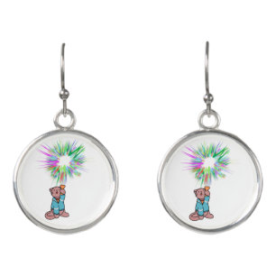 cat flashlight earrings