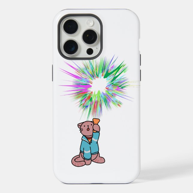 cat flashlight iphone case (Back)