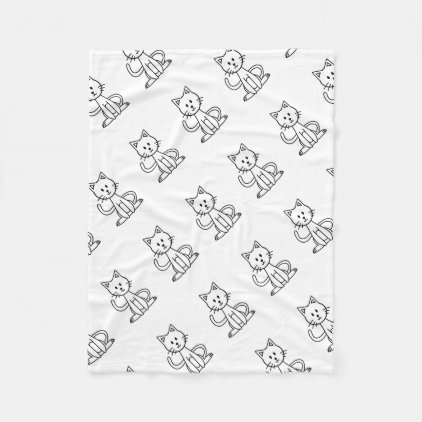 Cat Fleece Blanket