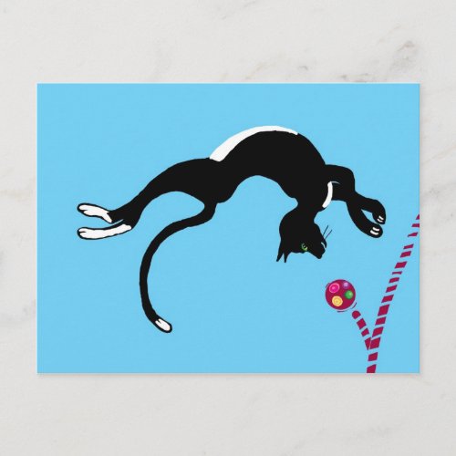 Cat flip postcard