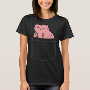 Cat Flipping Off Rude Animal Middle Finger  Ugly C T-Shirt