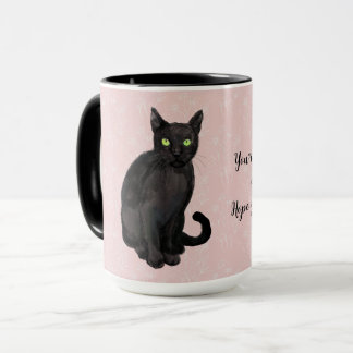 Cat floral background mug