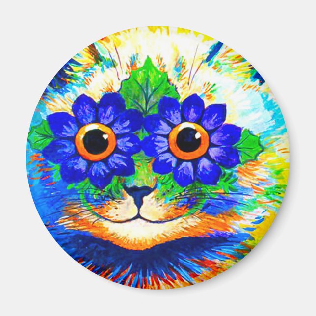 Cat Flower Eyes Magnet (Front)