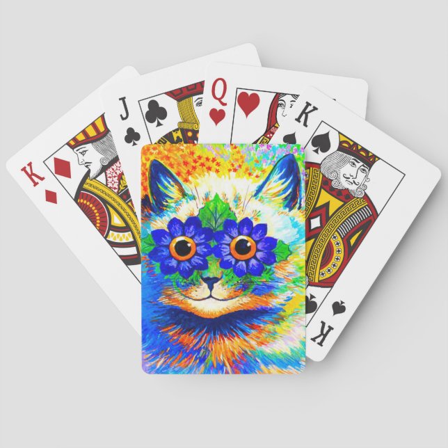 Cat Flower Eyes Poker Cards (Back)
