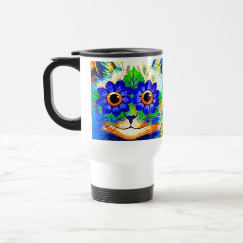 Cat Flower Eyes Travel Mug