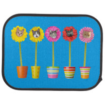 "Cat Flower" Garden LOL Car Mats (Rear) (set of 2)