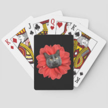 "Cat Flower" Playing Cards, Standard Index faces