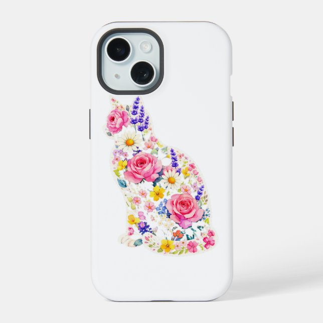 Cat & Flowers iphon  Iphone Case (Back)