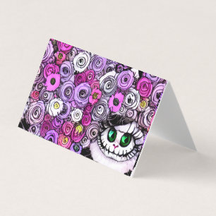 Cat Fluffy Furry Dreamy Graphic Business Card