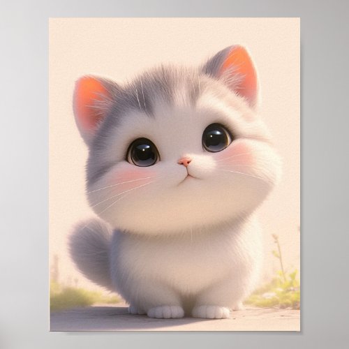 Cat Fluffy Tails Poster