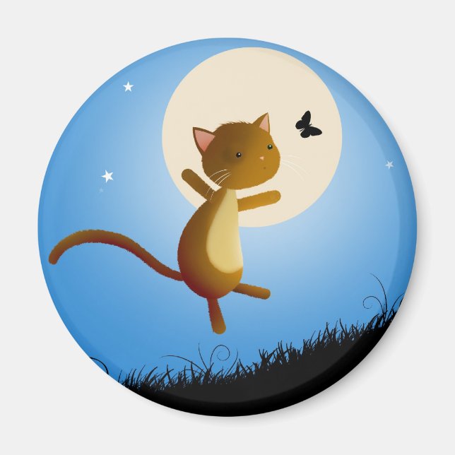 cat follow your dreams - magnet (Front)