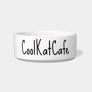 CAT FOOD BOWL CERAMIC STYLE DESIGN