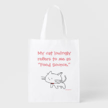 Cat "Food Source" - Reuseable Grocery Bag