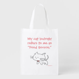 Cat "Food Source" - Reuseable Grocery Bag