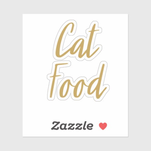 Cat Food Storage Sticker